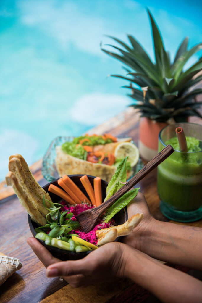 Fresh wholesome food for a wellness retreat